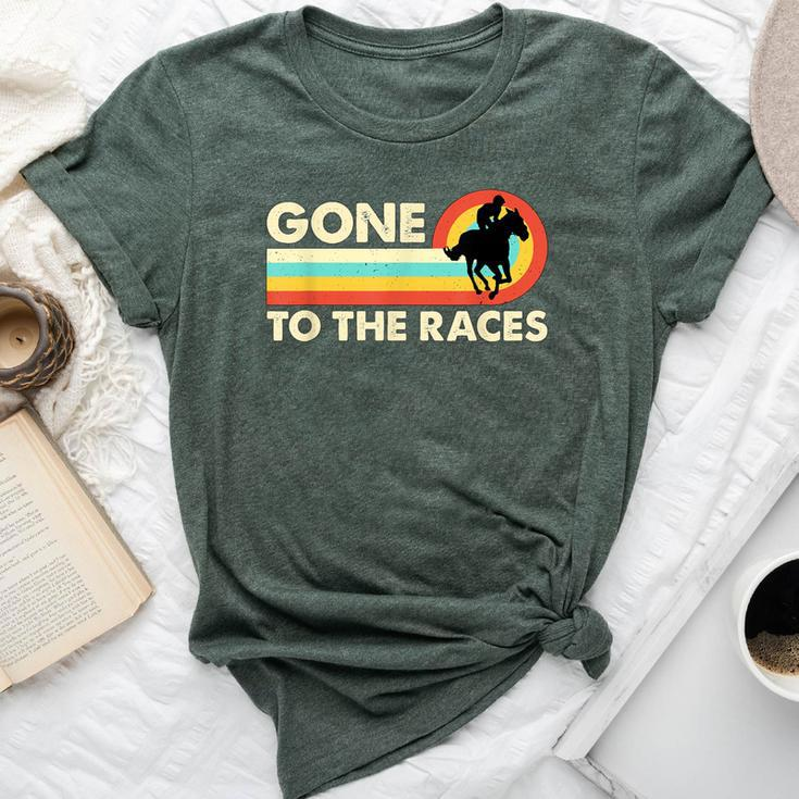 Gone To The Races Retro Loves American Quarter Horse Racing Bella Canvas T-shirt