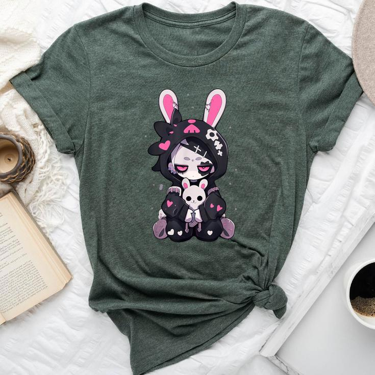 Goth Bunny Anime Girl Cute E-Girl Gothic Outfit Grunge Bella Canvas T-shirt