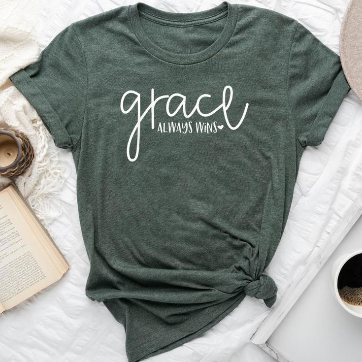 Grace Always Wins Christian Bible Jesus Religious Church Bella Canvas T-shirt