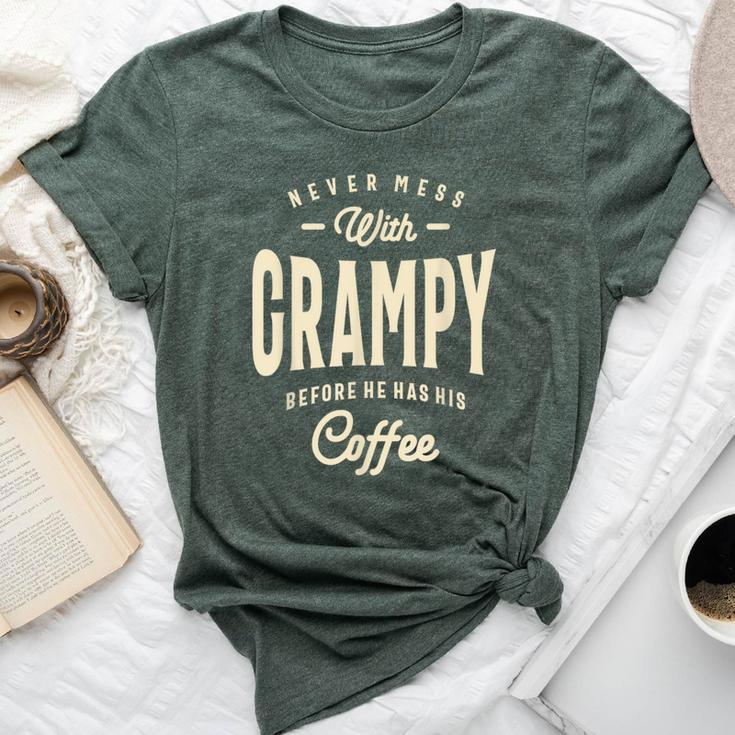 Grampy's Coffee Time Warning Dad Grandpa Bella Canvas T-shirt