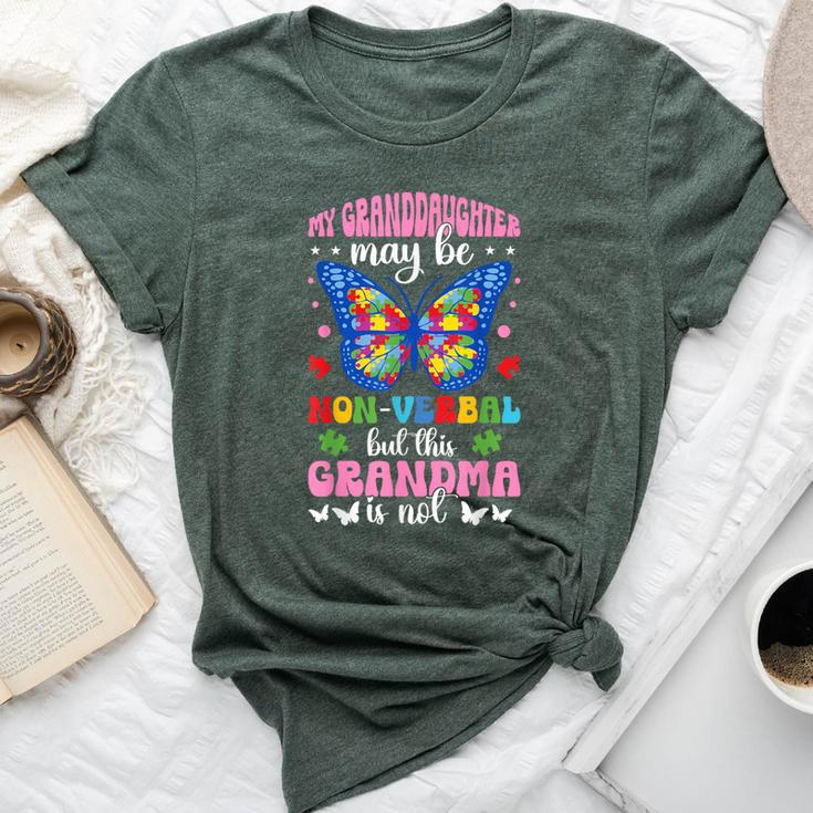 My Granddaughter Proud Autism Grandma Autism Warrior Grandma Bella Canvas T-shirt