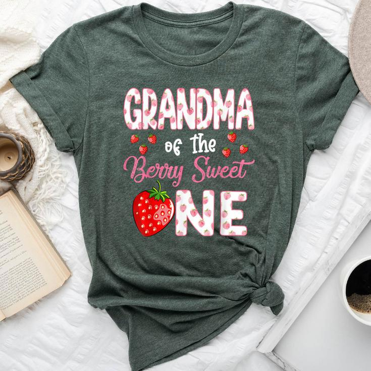 Grandma Of The Berry Sweet One Strawberry First Birthday Bella Canvas T-shirt