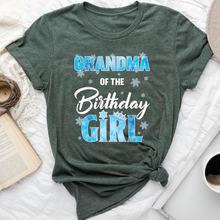 Grandma Of The Birthday Girl Family Snowflakes Winter Party Bella Canvas T-shirt