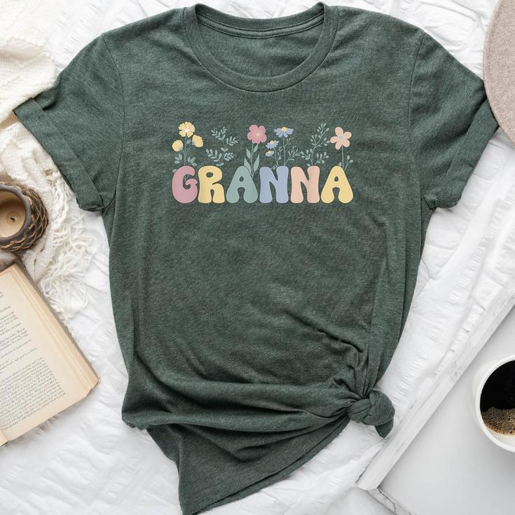 Granna Flowers Granna Grandmother Granna Grandma Bella Canvas T-shirt