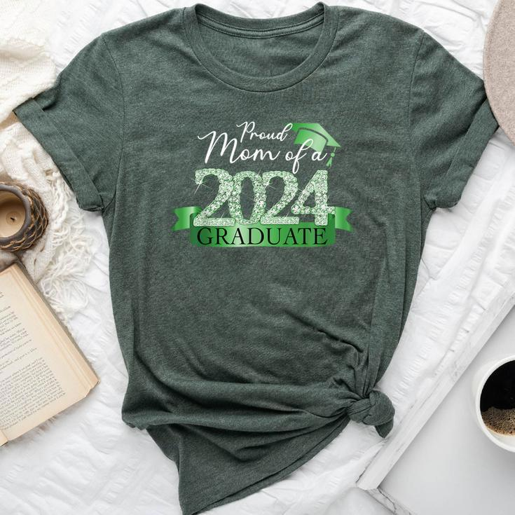 Green Black Proud Mom Of A 2024 Graduate Decoration Bella Canvas T-shirt