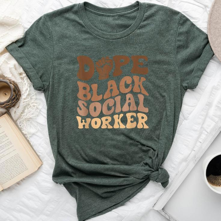 Groovy Dope Black Social Worker Black History Month Bella Canvas T-shirt