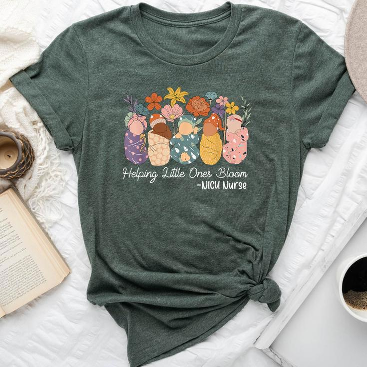 Groovy Helping Little Ones Bloom Babies Flower Nicu Nurse Bella Canvas T-shirt