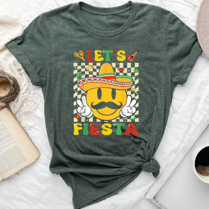 Groovy Let's Fiesta Cinco De Mayo Sombrero Hat Mexican Party Bella Canvas T-shirt