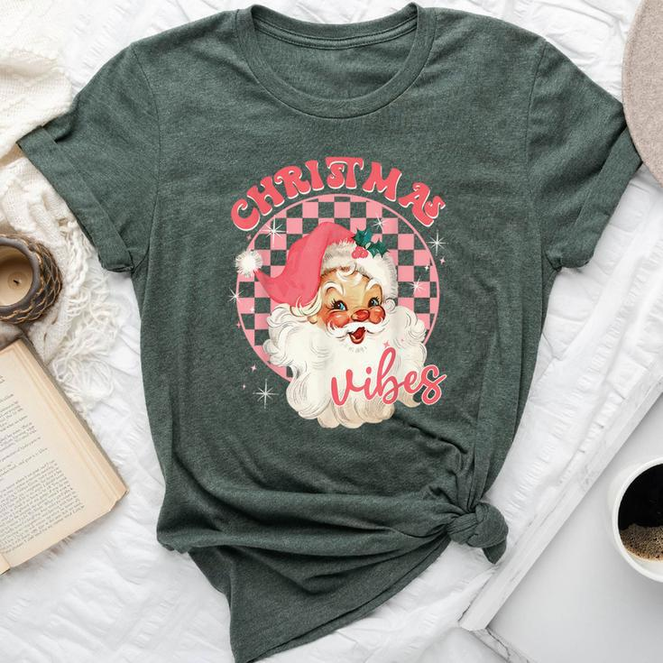 Groovy Santa Claus Retro Christmas Xmas Holiday Women Bella Canvas T-shirt
