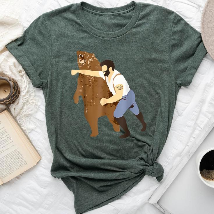 Guy Punching Bear For Women Bella Canvas T-shirt