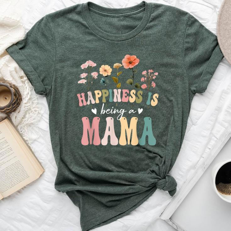 Happiness Is Being A Mama Floral Mama Mother's Day Bella Canvas T-shirt