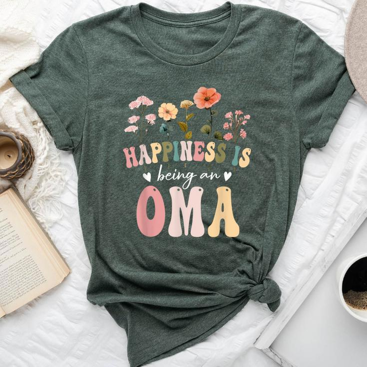 Happiness Is Being An Oma Floral Oma Mother's Day Bella Canvas T-shirt