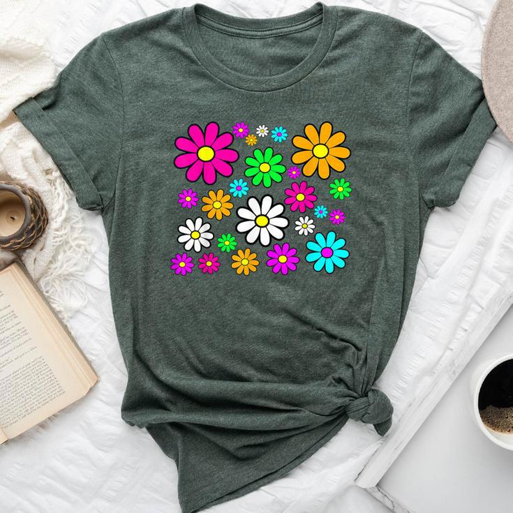 Happy Bright Daisies Daisy 60'S 70S Retro Vintage Hippie Bella Canvas T-shirt