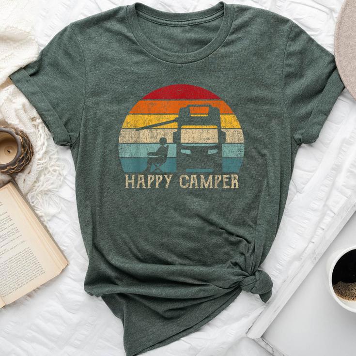 Happy Camper Rv Camping Retro Sun 70S 80S Bella Canvas T-shirt