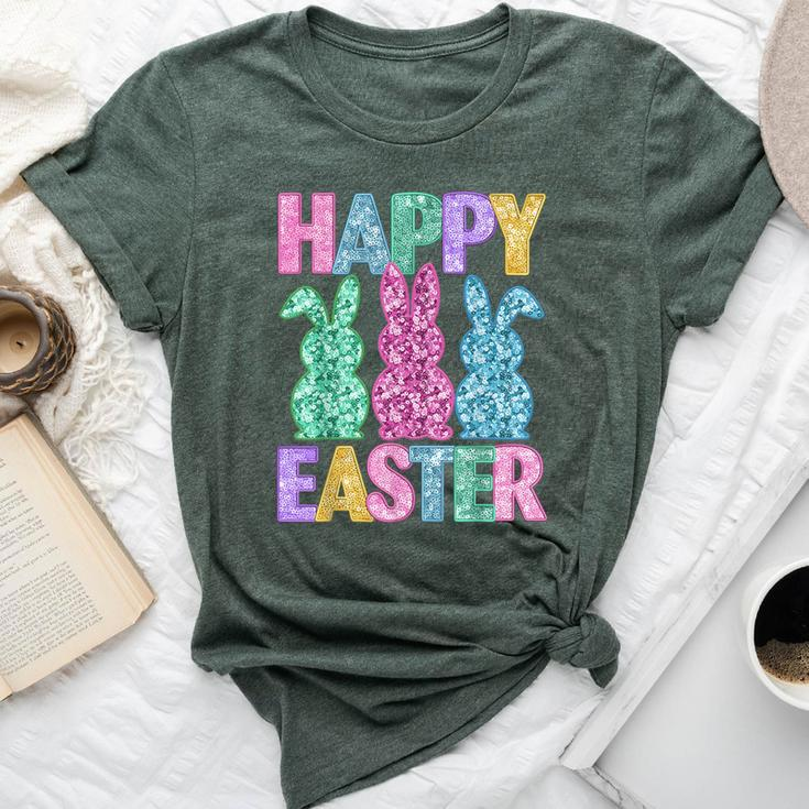 Happy Easter Bunny Rabbit Easter Day Girls Bella Canvas T-shirt