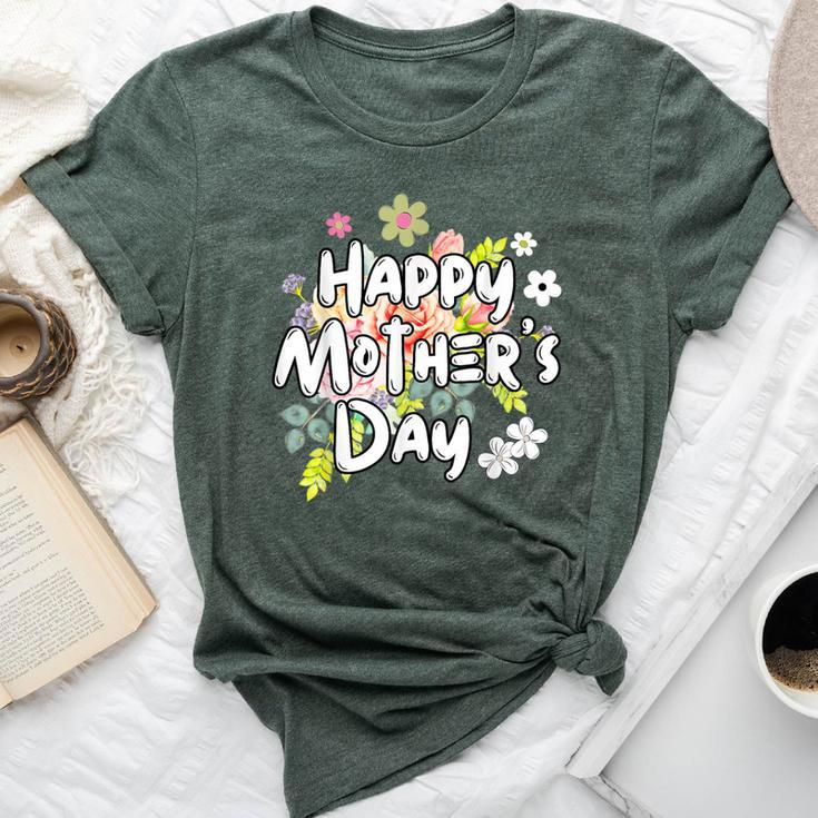 Happy Mother's Day Floral Mom Mommy Grandma 2024 Bella Canvas T-shirt