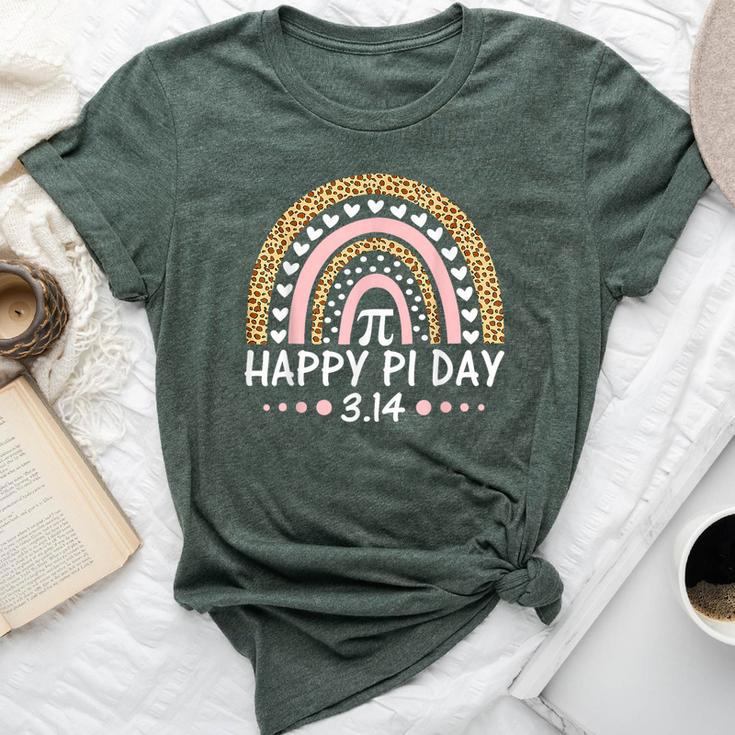 Happy Pi Day Mathematic Math Teacher Leopard Rainbow Bella Canvas T-shirt
