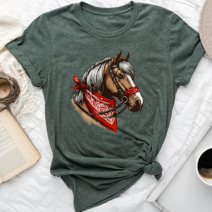 Horse Bandana For Horseback Riding Horse Lover Bella Canvas T-shirt