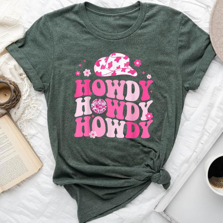 Howdy Southern Western Girl Country Rodeo Cowgirl Disco Bella Canvas T-shirt