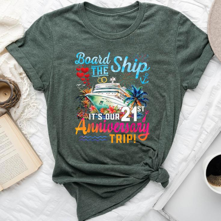Husband Wife 21St Marriage Anniversary Cruise Ship Vacation Bella Canvas T-shirt