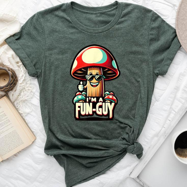 I'm A Fun-Guy' Amusing Mushroom Enthusiast's Pun Bella Canvas T-shirt
