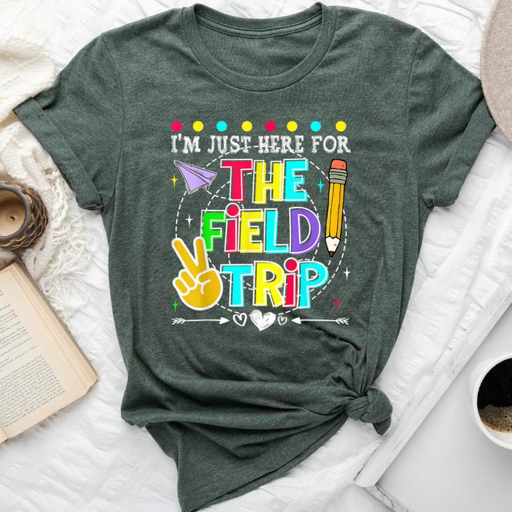 I'm Just Here For The Field Trip Teacher Kid Field Day 2024 Bella Canvas T-shirt