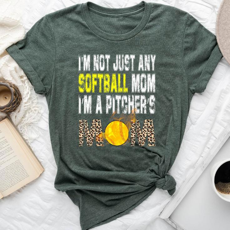 I'm Not Just Any Softball Mom I'm A Pitcher's Mom Leopard Bella Canvas T-shirt