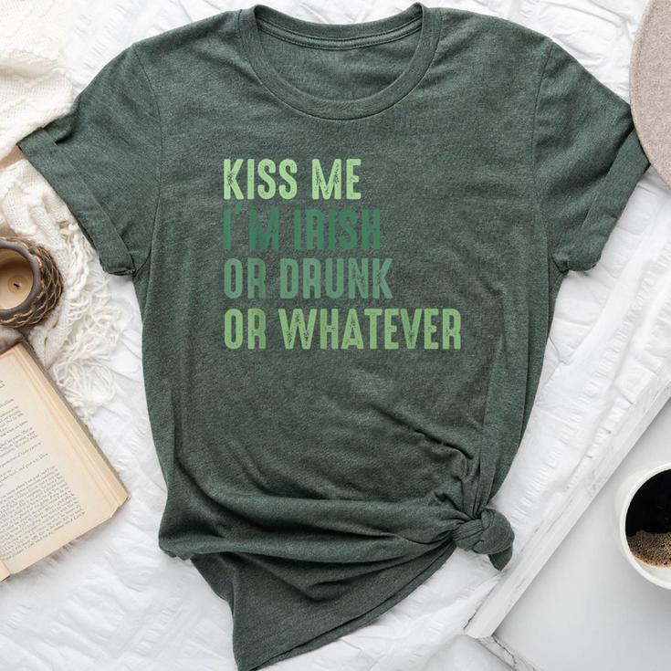 Irish St Patrick's Day Kiss Me I'm Irish Drunk Or Whatever Bella Canvas T-shirt