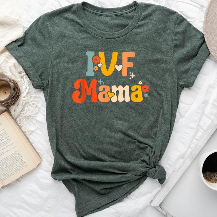 Ivf Mama Groovy Rainbow Ivf Mom Fertility Surrogate Bella Canvas T-shirt