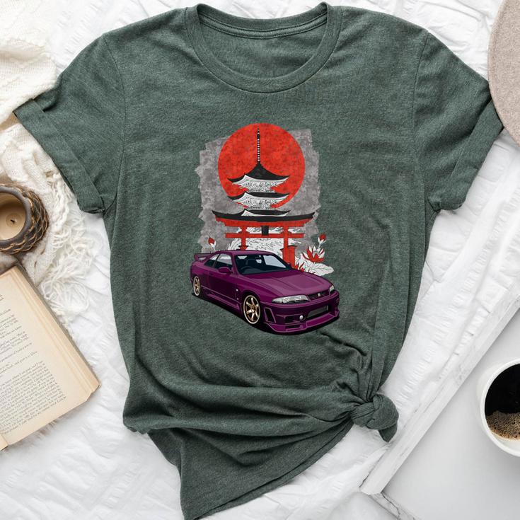 Jdm Skyline R33 Car Tuning Japan Shinto Shrine Drift Bella Canvas T-shirt