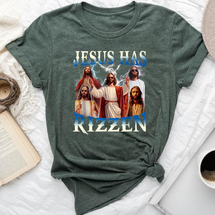 Jesus Has Rizzen Vintage Christian Jesus For Men Bella Canvas T-shirt