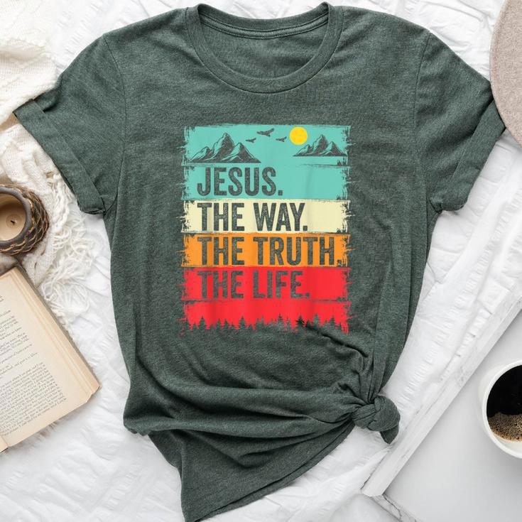 Jesus The Way Truth Life Bible Verse Christian Worship Bella Canvas T-shirt