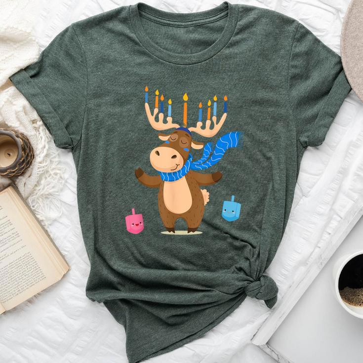 Jewish Moose Hanukkah Moose Girl Pajamas Bella Canvas T-shirt