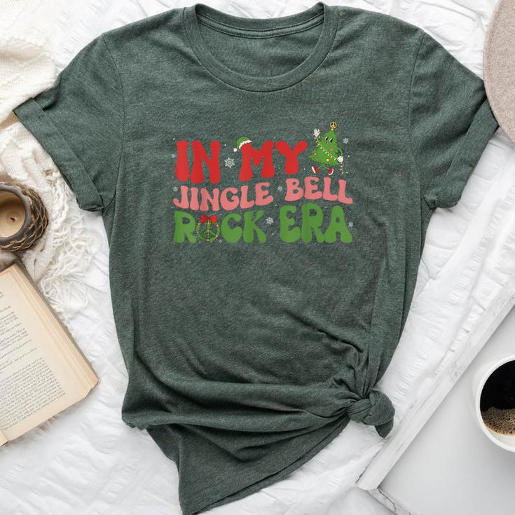 In My Jingle Bell Rock Era Groovy Christmas Tree Pjs Family Bella Canvas T-shirt