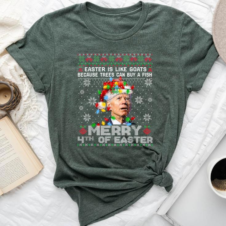 Joe Biden Happy 4Th Easter Ugly Christmas Sweater For Women Bella Canvas T-shirt