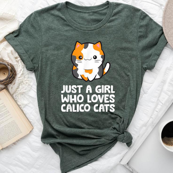 Just A Girl Who Loves Calico Cats Bella Canvas T-shirt