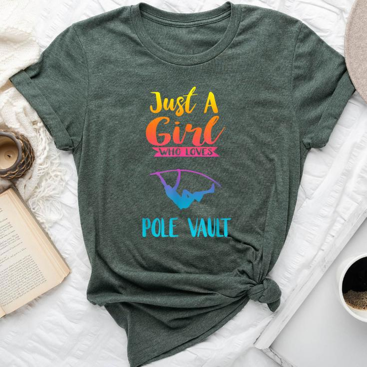 Just A Girl Who Loves Pole Vault Pole Vault Bella Canvas T-shirt