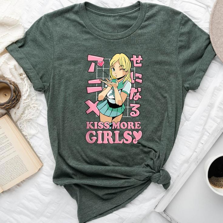 Kiss More Girls Anime Kawaii Cute Lesbian Lgbt Pride Month Bella Canvas T-shirt