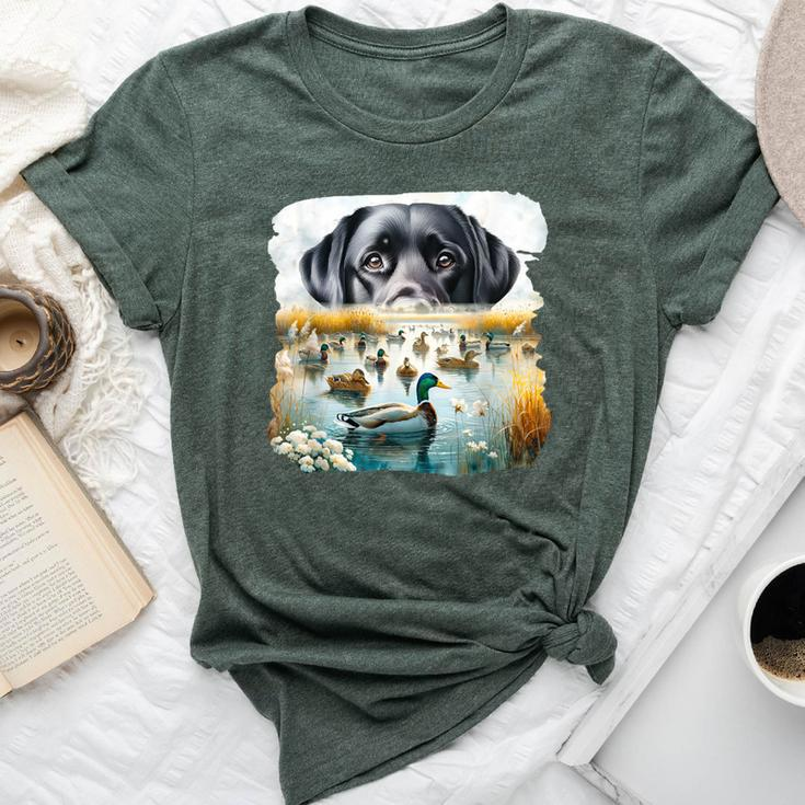 Labrador Retriever Dog Dogs Us Flag Duck Hunter Bella Canvas T-shirt