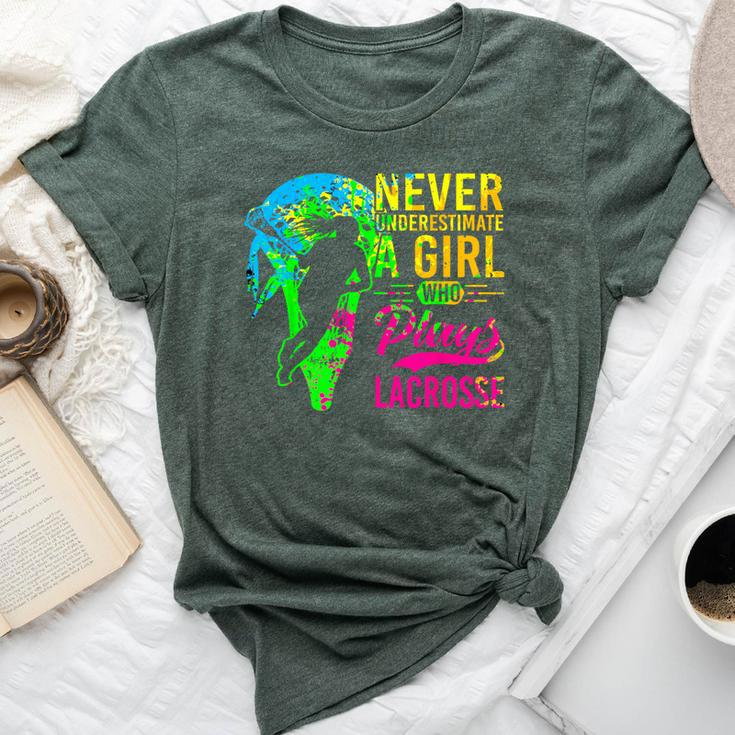 Lacrosse Never Underestimate A Girl Who Plays Lacrosse Bella Canvas T-shirt