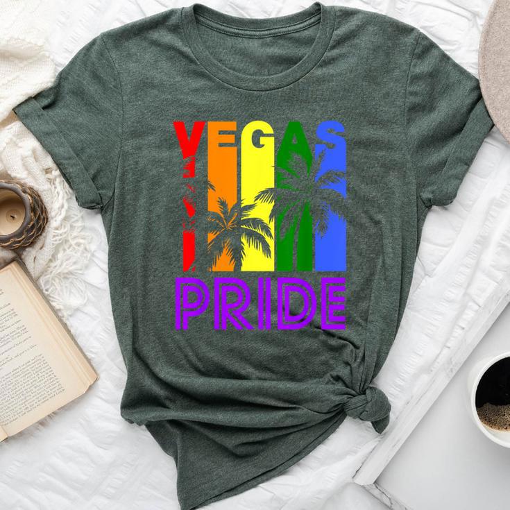 Las Vegas Pride Gay Pride Lgbtq Rainbow Palm Trees Bella Canvas T-shirt