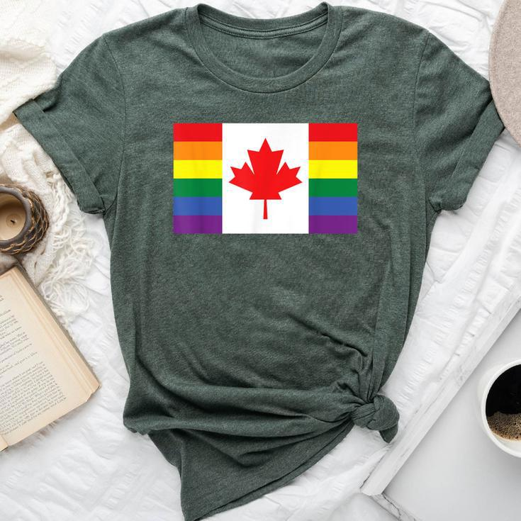 Lgbt Gay Pride Rainbow Canadian Flag Bella Canvas T-shirt