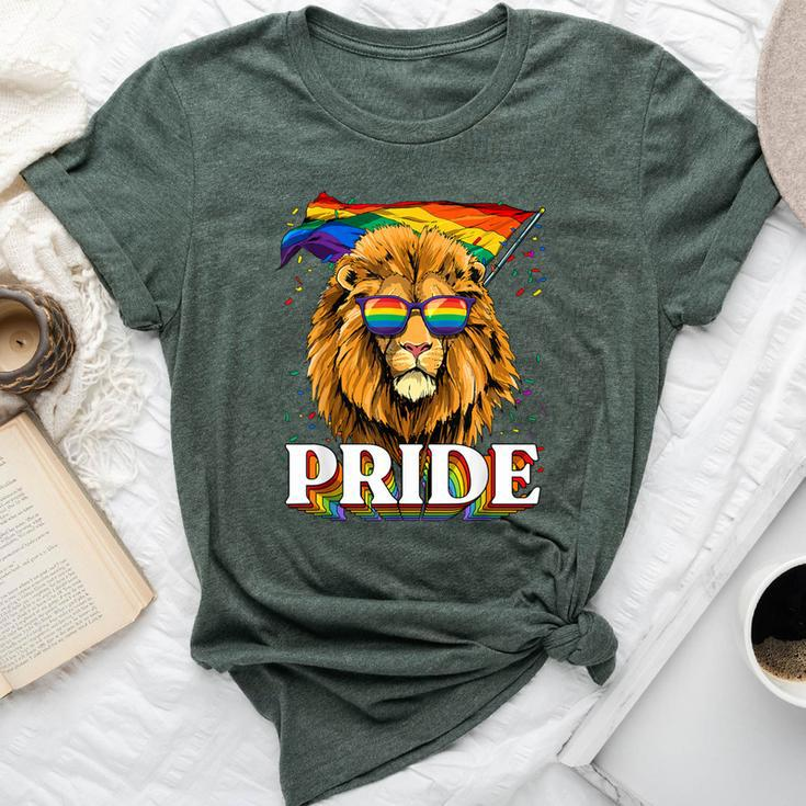 Lgbt Lion Gay Pride Lgbtq Rainbow Flag Sunglasses Bella Canvas T-shirt