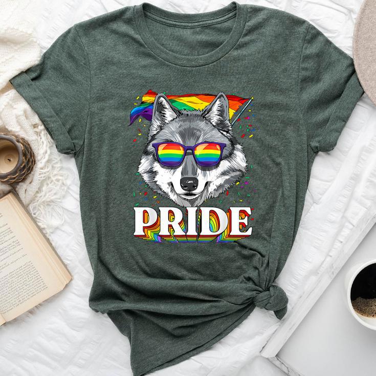 Lgbtq Pride Rainbow Wolf Pride Month Lgbt Wolf Lovers Bella Canvas T-shirt