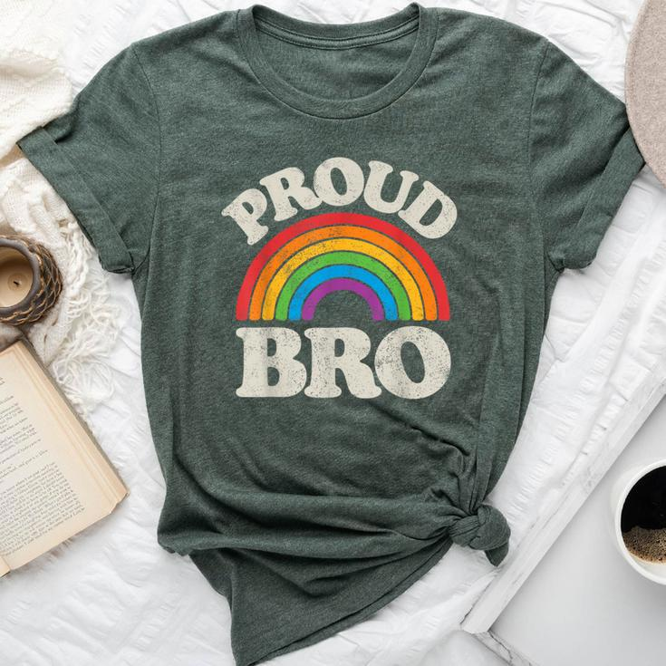 Lgbtq Proud Bro Brother Gay Pride Lgbt Ally Family Rainbow Bella Canvas T-shirt