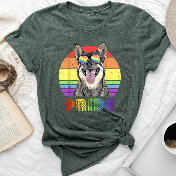 Lgbtq Swedish Vallhund Dog Rainbow Love Gay Pride Bella Canvas T-shirt