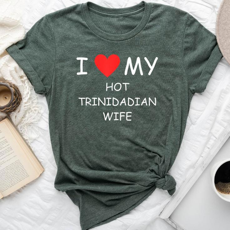 I Love My Hot Trinidadian Wife Cute Country Heart Bella Canvas T-shirt