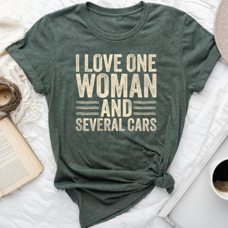 I Love One Woman And Several Cars Mechanic Car Lover Husband Bella Canvas T-shirt