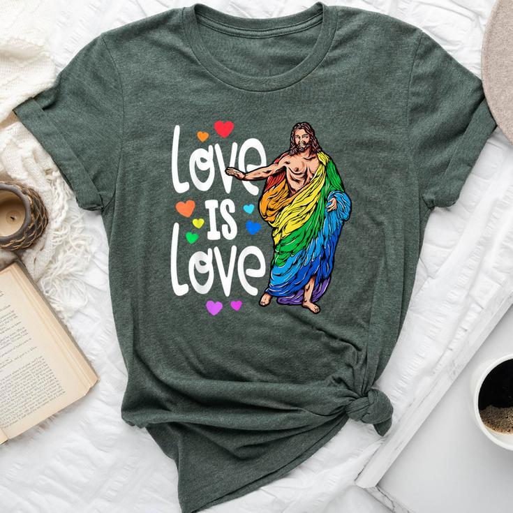 Love Is Love Pride Gay Jesus Pride For Women Bella Canvas T-shirt