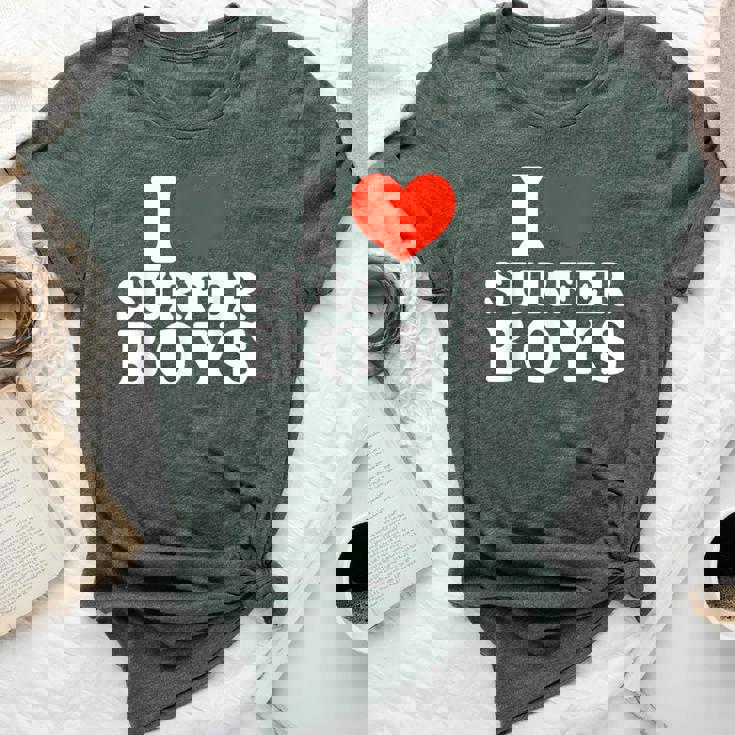 I Love Surfer Boys I Heart Surfer Boys Surf Girls Bella Canvas T-shirt